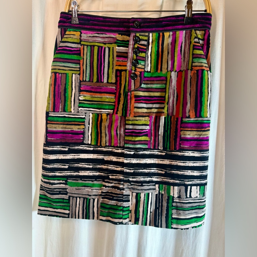 Anthropologie Vibrant Striped Pencil Skirt